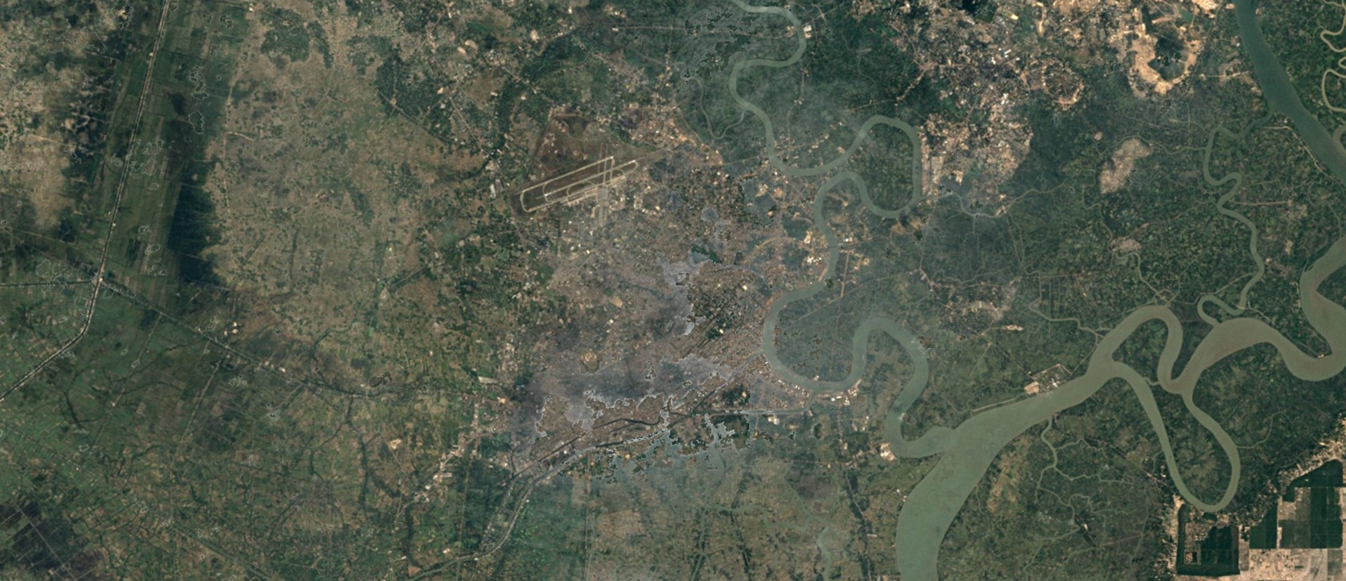 Aerial view in 1975